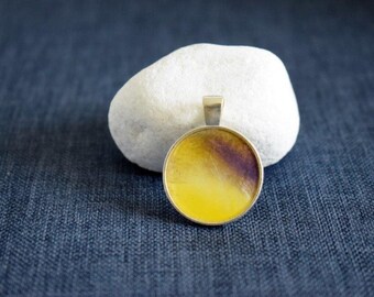 Handmade jewellery - Wax Art abstract pendant – Wearable art