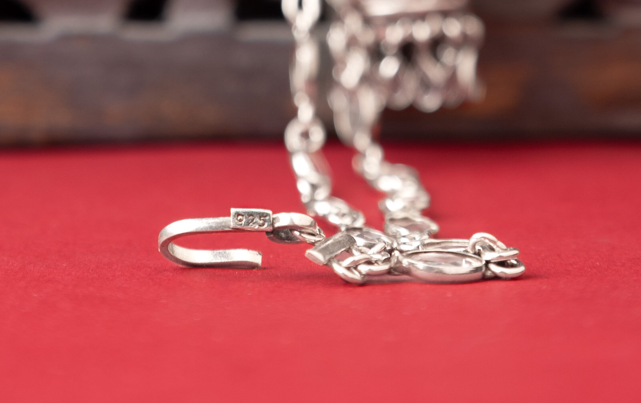 925 Sterling Silver Scintillating Dual Jhumki Earchain