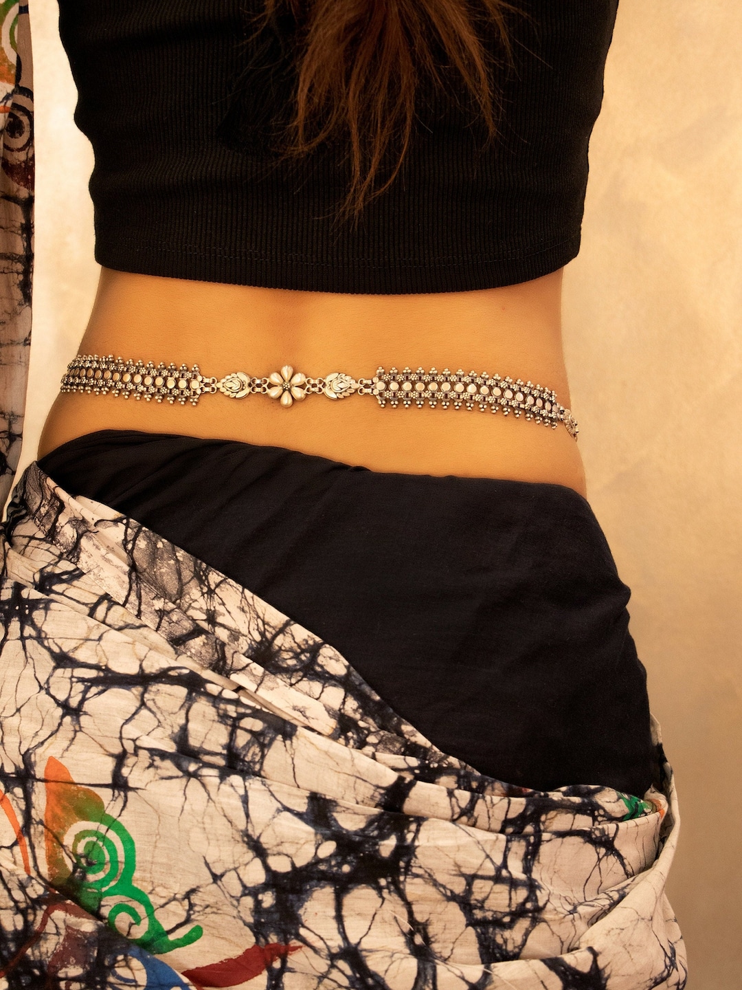 Kamar Patta Waist Chain Silver Online Buy Oxidized Silver Look