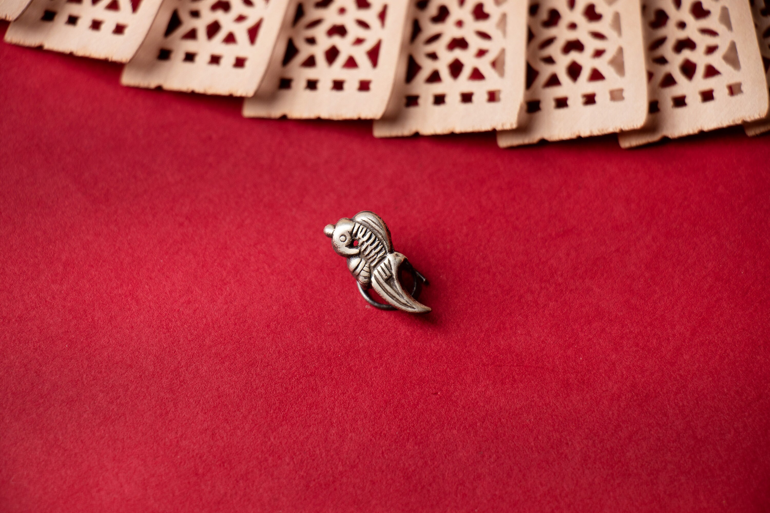 Buy Adya Intricate Parrot Nose ring 925 Handcrafted Sterling Silver Nose Ring Gifts for Her Vintage Look Jaipuri Oxidized Silver Nose Ring Online in India Etsy