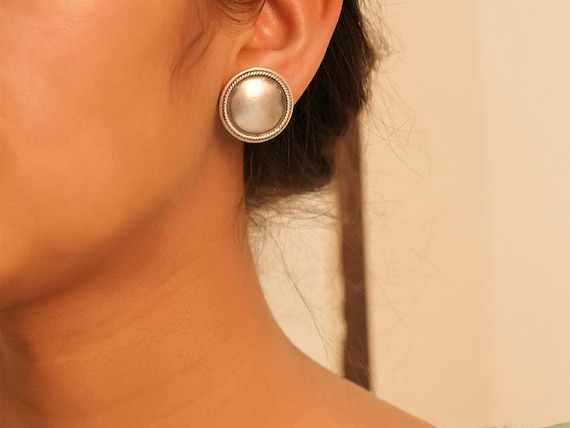 Adya Matte Versatile 925 Solid Sterling Silver Stud Earrings