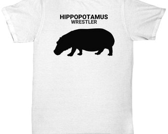 HIPPOPOTAMUS WRESTLER, Hippo Lovers T-Shirt, Hippo Lover Gift, Hippopotamus Mom Gift, Gift for Hippopotamus Watchers,  Unisex T-Shirt