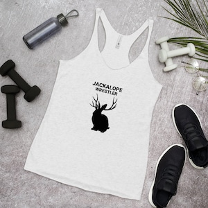 JACKALOPE WRESTLER, Funny Jackalope Momma Tank Tops, Jackalope Mom Gift, Gift for Jackalope Owner, Women’s, Tank Tops