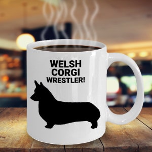 Stainless Steel Hot Or Cold Drinks WELCH CORGI WRESTLER Black Tumblers Vacuum Insulated Double Walled