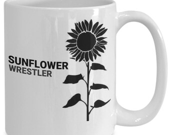 SUNFLOWER WRESTLER, Sunflower Lover Mug, Sunflower Lover Gift, Sunflower Mom Gift, Gift for Sunflower Grower, Hot or Cold Drinks, Coffee Mug