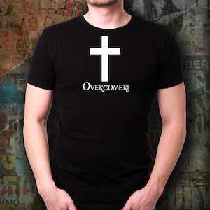 OVERCOMER! Jesus Inspired T-Shirt, Christ Centered Gift, Spiritual, Motivating, Gift for Faith Filled Believers, Unisex T-Shirt