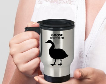 GREY GOOSE ENESCO Coffee Tea Cup Mug Goose with two goslings 1987 Tendernest 