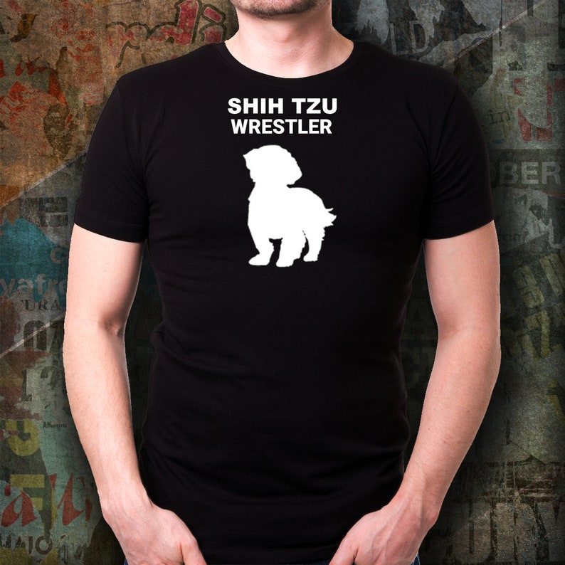 SHIH TZU WRESTLER Adult Unisex T-shirt 