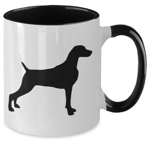 WEIMARANER, Weimaraner Lovers Mug, Weimaraner Gift, Grey Ghost Mom, Gift for Weimaraner Owners Hot or Cold Drinks Two-Tone, Coffee Mug