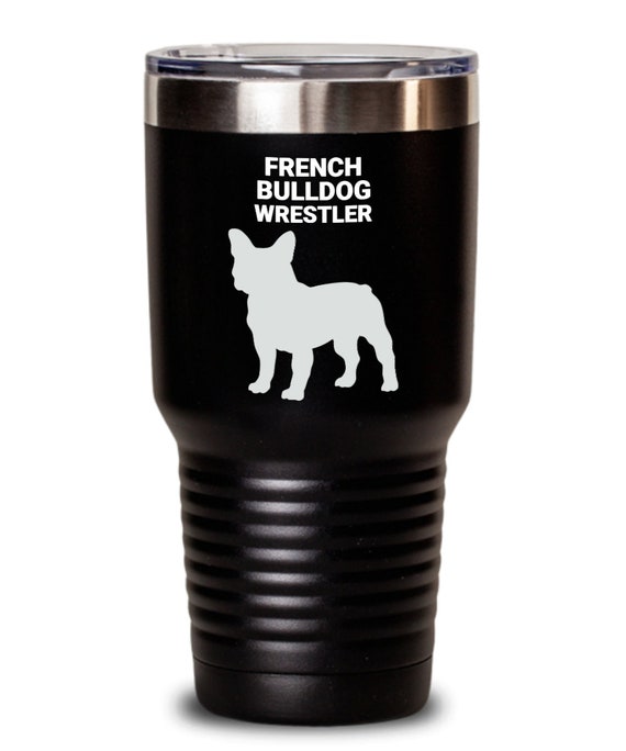 Stainless Steel Hot Or Cold Drinks WELCH CORGI WRESTLER Black Tumblers Vacuum Insulated Double Walled