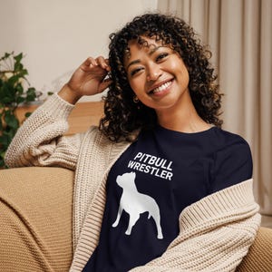 PITBULL WRESTLER, Pitbull Lovers T-Shirt, Pitbull Dog Lovers Gift, Pitbull Mom Gift, Gift for Pitbull Owners, Women&#39;s T-Shirt