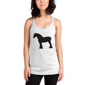 CLYDESDALE, Women&#39;s Racerback Tank, Clydesdale Lovers Tank Tops, Clydesdale Lovers Gift, Horse Owners Gift, Gift For Horse Lovers,