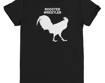 ROOSTER WRESTLER, Rooster Lovers Kids T-Shirt, Barn Rooster Loving Kids Gift, Gift for Rooster Owners, Youth T-Shirt