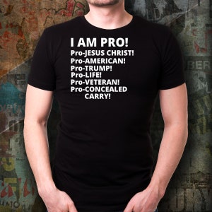 I AM PRO, Dark Blue, Adult, Unisex T-Shirt, 100% Preshrunk Cotton, Seamless Body, Double-needle stitched sleeves, “Tearaway” Label