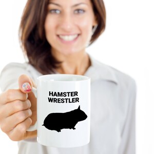 HAMSTER WRESTLER, Hamster Liebhaber Tasse, Hamster Liebhaber Geschenk, Hamster Mama, Papa Geschenk, Geschenk für Hamsterbesitzer, Heiß- oder Kaltgetränk Kaffeebecher