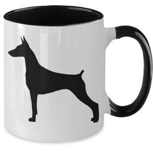 DOBERMAN PINSCHER, DOBIE Dog Lovers Mug, Dog Lovers Gift, Doberman Mom Gift, Gift for Doberman Pinscher Owners, Two-Tone, Coffee Mug