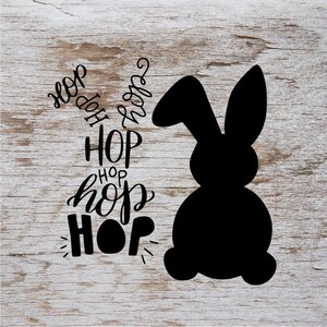 Easter Bunny SVG Cut File Digitaal bestand SVG voor Silhouette Cricut Heat Transfer Vinyl