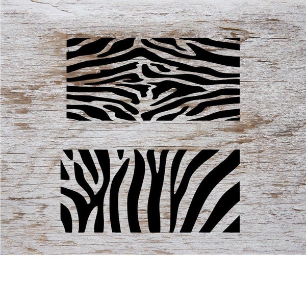 Two Styles of Zebra Print SVG/PNG Cut File Digital file SVG for Silhouette Cricut Heat Transfer Vinyl