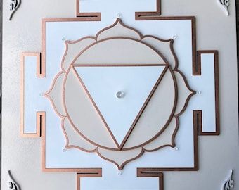 Tara Yantra wooden sculpture 3D blessed and fully activated white color personalized