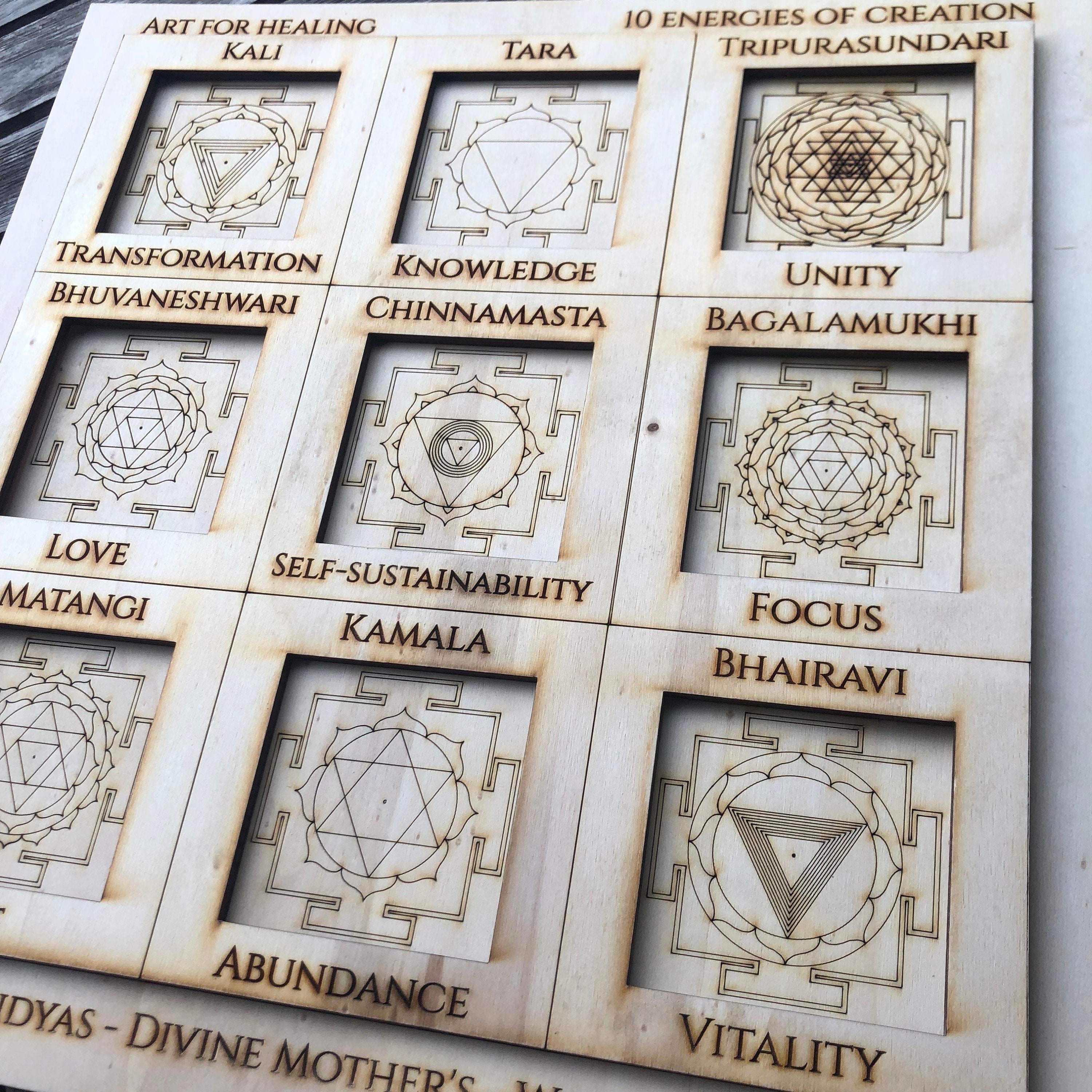 Das Mahavidyas Yantras Holder With All Yantras - Etsy