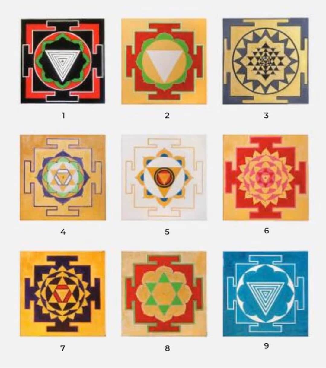 Art for Healing Yantras Cards A6 Size - Printed Set of 10 Cards - Etsy