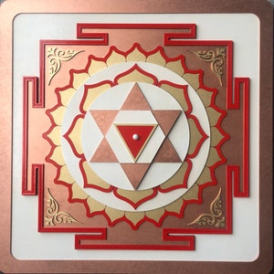 Durga Yantra, sculpture en bois, 3D, bénie et entièrement activée, 60 cm