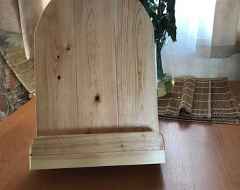 handmade kitchen book holder stand for recipe books and cook books