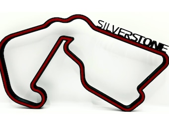 3D printed F1 Silverstone & Other Circuits Free Standing Wall Art -2 tone