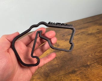 Silverstone F1-Streckenumriss – 3D-gedruckte Rennstrecken-Wandkunst