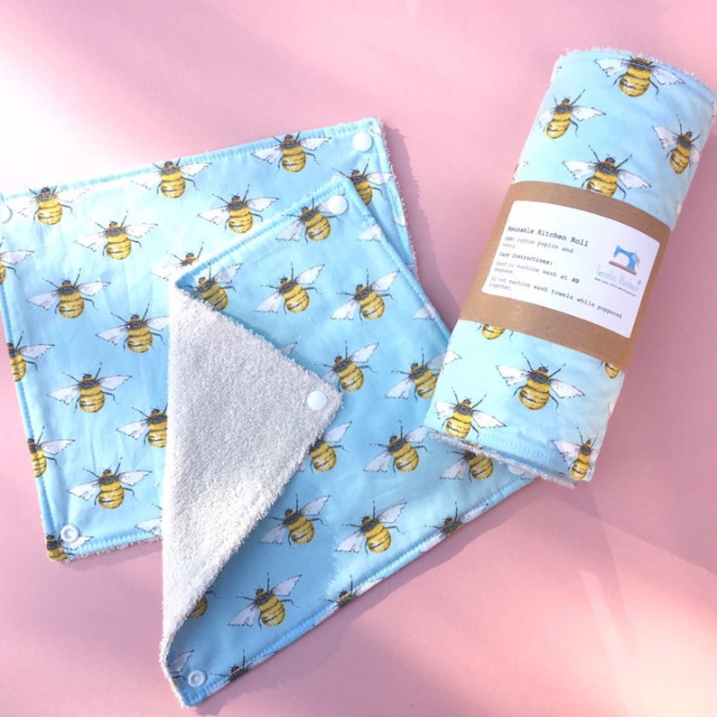 Reusable Kitchen Roll Unpaper Towels Zero Waste Cloths Etsy