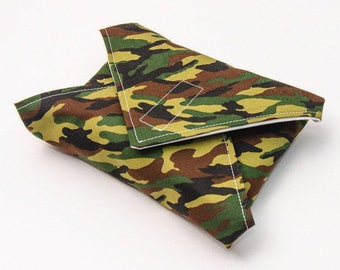 Reusable Sandwich Wrap, Lunch Wrap, Camouflage kids design, Waterproof, Eco Friendly, Waste Free