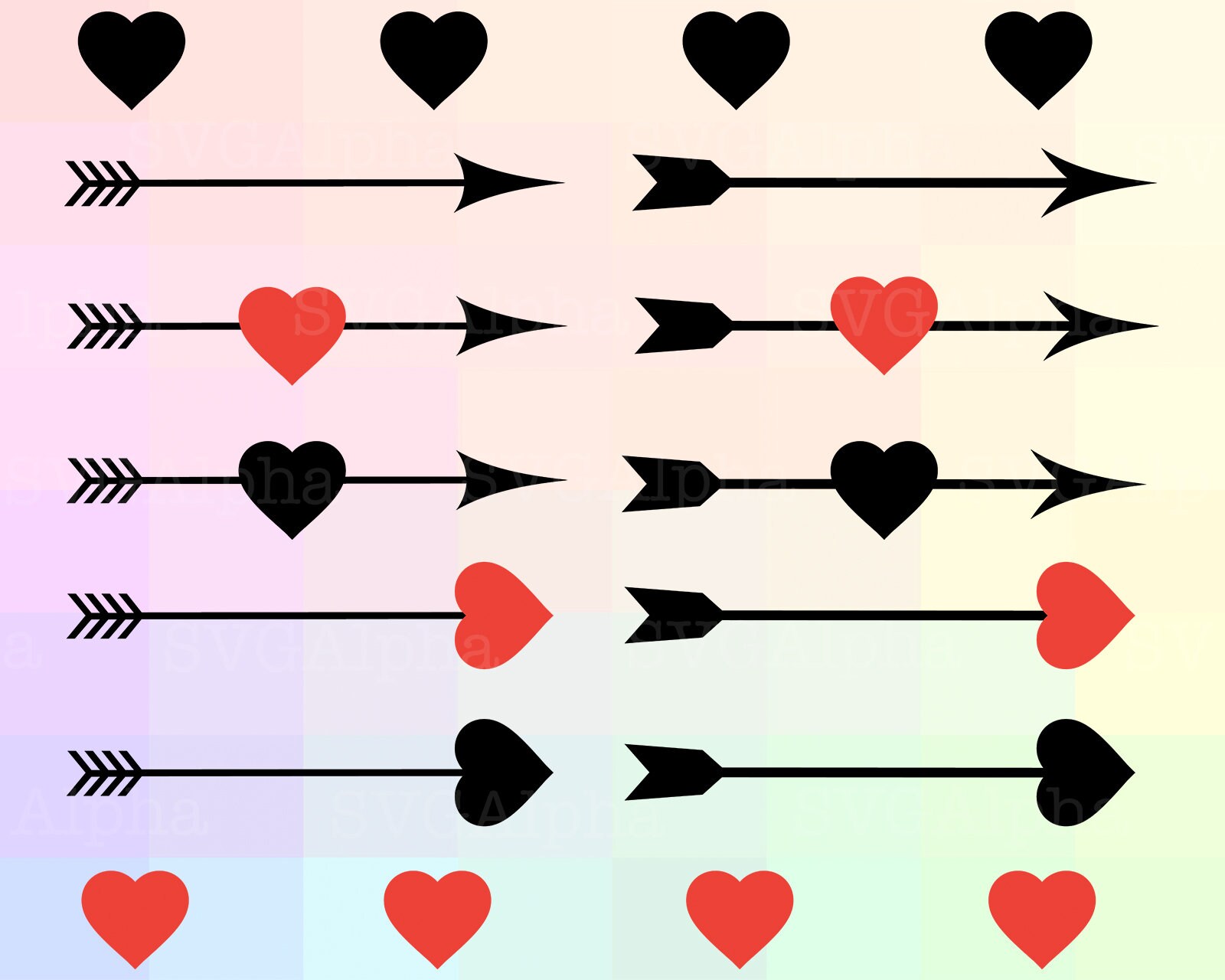 Download Arrow Heart Clipart Arrow Heart SVG Arrow Heart Cricut | Etsy