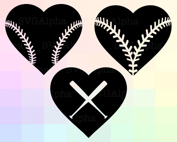 Baseball Love Svg Love Baseball Cricut Baseball Heart Etsy
