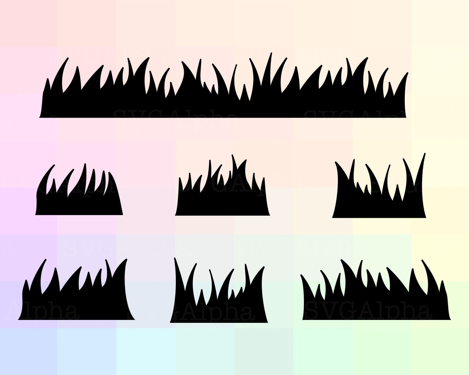 Download Grass SVG File Grass DXF File Grass Cricut Lawn Grass Svg ...