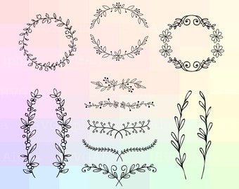 Download Floral clipart | Etsy