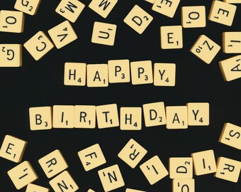 Birthday Card | Scrabble Tiles | Quirky Card