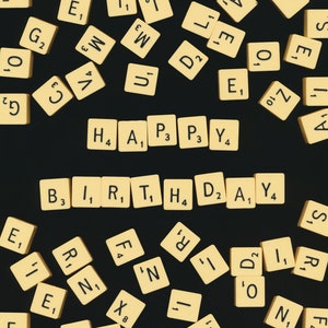 Birthday Card | Scrabble Tiles | Quirky Card