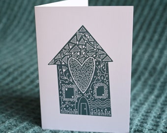 New Home | Moving Home | House Illustration | Quirky Card