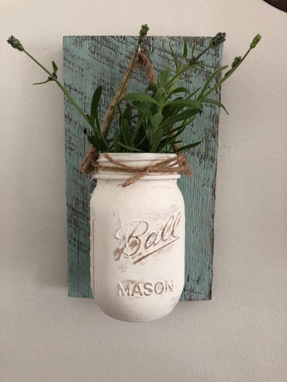 Mason Jar Reclaimed Wood Hanging Wall Vase Planter - Hanging Wall Vase Mason Jar Reclaimed Wood Hanging Wall Vase Planter - Hanging Wall Vase
