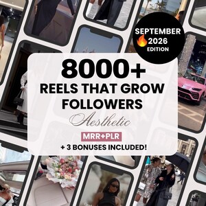 8000+Faceless Reels Bundle with Master Resell and Private Label Rights, Luxury Aesthetic Reels for Instagram, Faceless Videos for Instagram