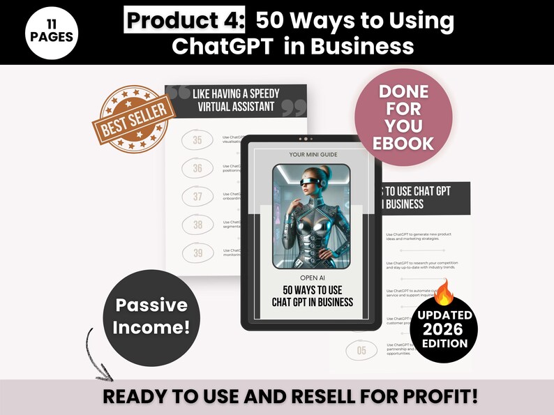 ChatGPT Guides For Business Growth with Master Resell Rights, Done for You ChatGPT Bundle to Sell on Etsy, PLR ChatGPT Small Business Guide image 6