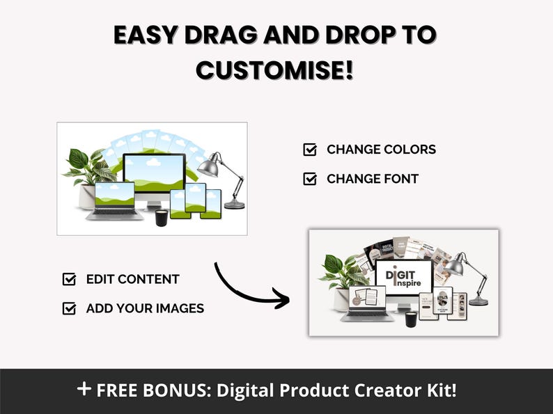 Paquete de más de 500 maquetas de listados de Etsy con derechos de marca maestra y privada, maquetas de productos digitales para cambiar la marca y revender, plantillas listas para usar de Etsy Canva MRR imagen 5