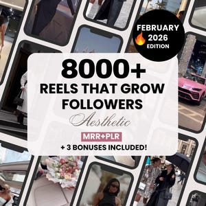 8000+Faceless Reels Bundle with Master Resell and Private Label Rights, Luxury Aesthetic Reels for Instagram, Faceless Videos for Instagram