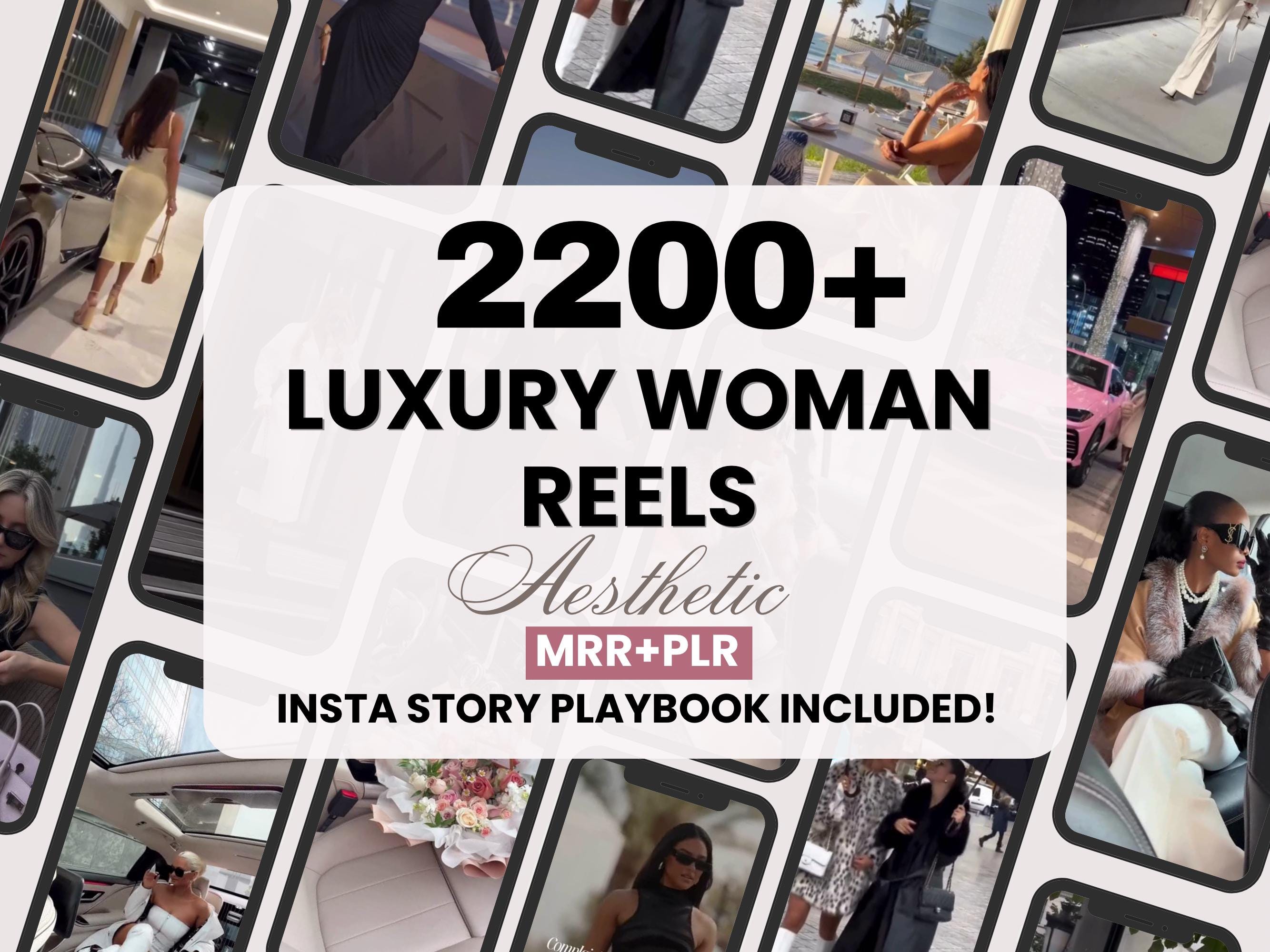 2200+ Luxury Woman Aesthetic Faceless Reels for Instagram with Master Resell & Private Label Rights, Premium Aesthetic Reels Pack to Resell