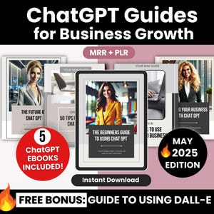 ChatGPT Guides For Business Growth with Master Resell Rights, Done for You ChatGPT Bundle to Sell on Etsy, PLR ChatGPT Small Business Guide