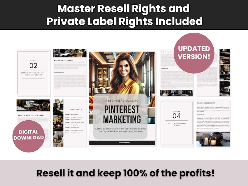 Pinterest Marketing Beginners Guide With Master Resell Rights and ...