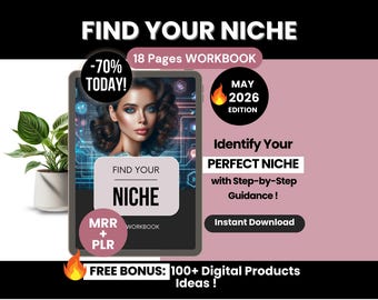 Find Your Niche Guide With Master and Private Label Rights, PLR Step-by-Step Niche Guide, Niche Identification Workbook to Resell on Etsy