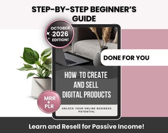 How to Create and Sell Digital Products Guide with Master Resell Rights and Private Label Rights, Create and Sell Digital Products on Etsy