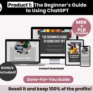 ChatGPT Guides For Business Growth with Master Resell Rights, Done for You ChatGPT Bundle to Sell on Etsy, PLR ChatGPT Small Business Guide image 3
