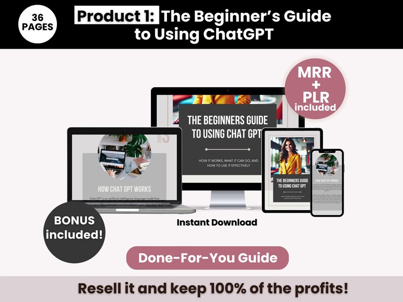 ChatGPT Guides For Business Growth with Master Resell Rights, Done for You ChatGPT Bundle to Sell on Etsy, PLR ChatGPT Small Business Guide image 3